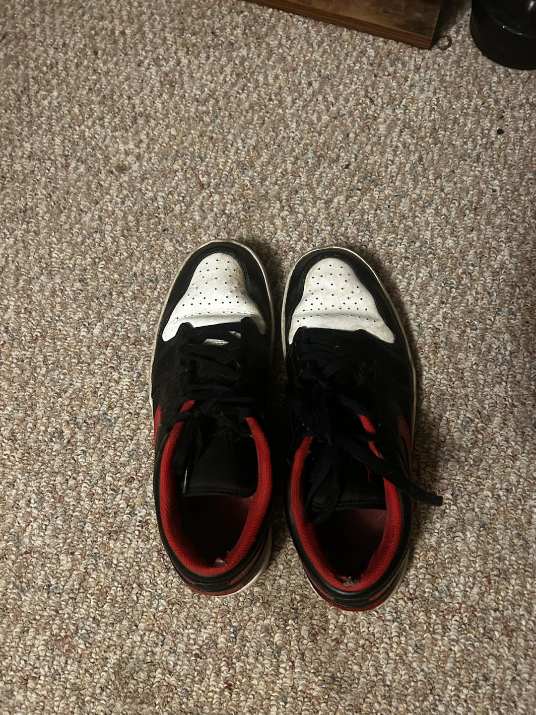 Nike Air Jordan 1 Low Black Red Size 12