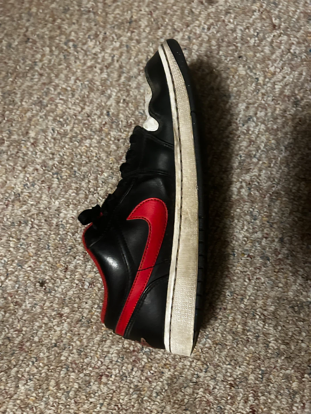 Nike Air Jordan 1 Low Black Red Size 12 - photo 2