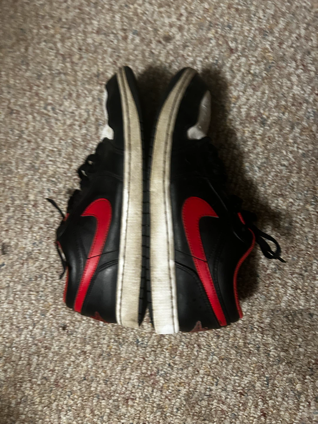 Nike Air Jordan 1 Low Black Red Size 12 - photo 4