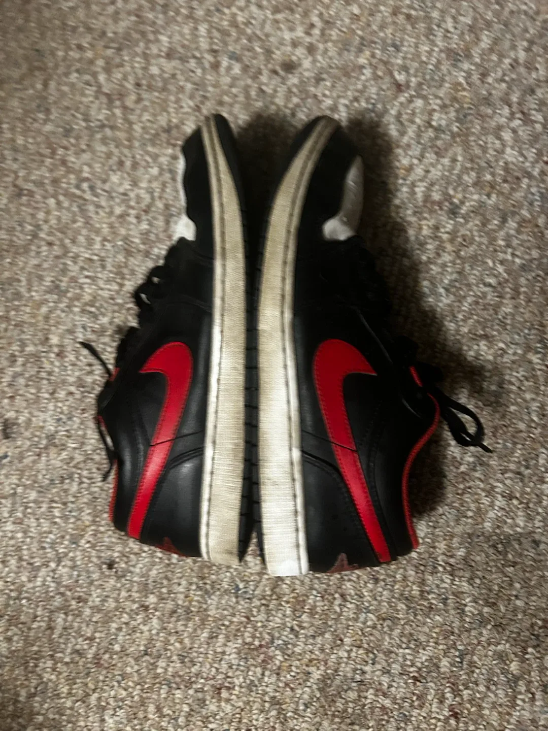 Nike Air Jordan 1 Low Black Red Size 12 - photo 4