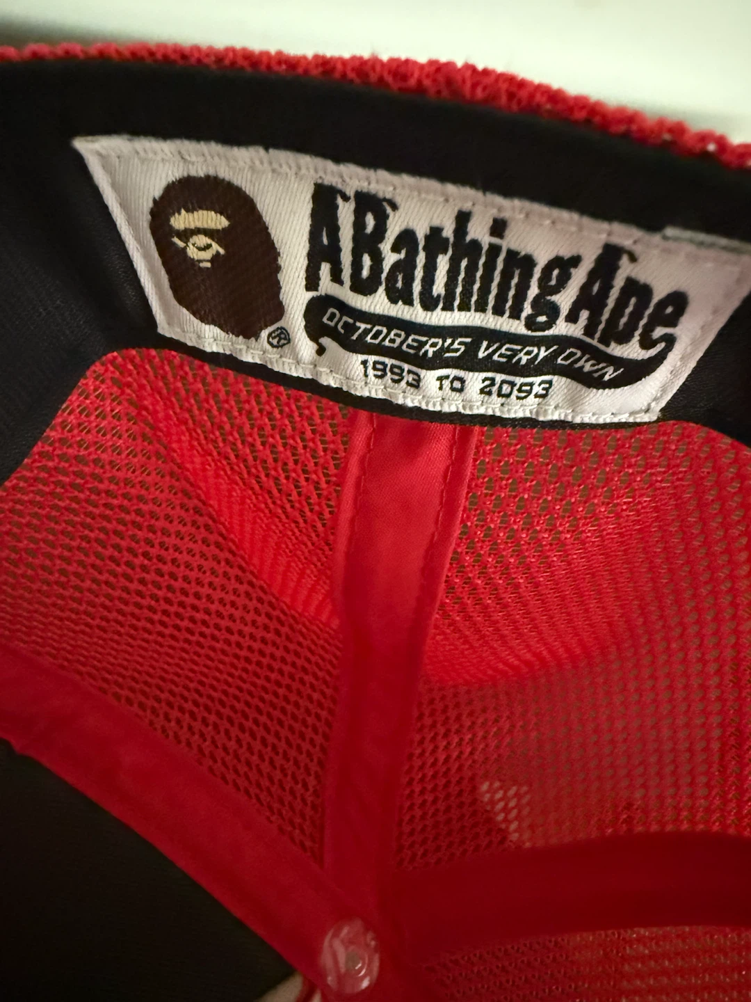 Bape x OVO Red Camo Mesh Hat - photo 5