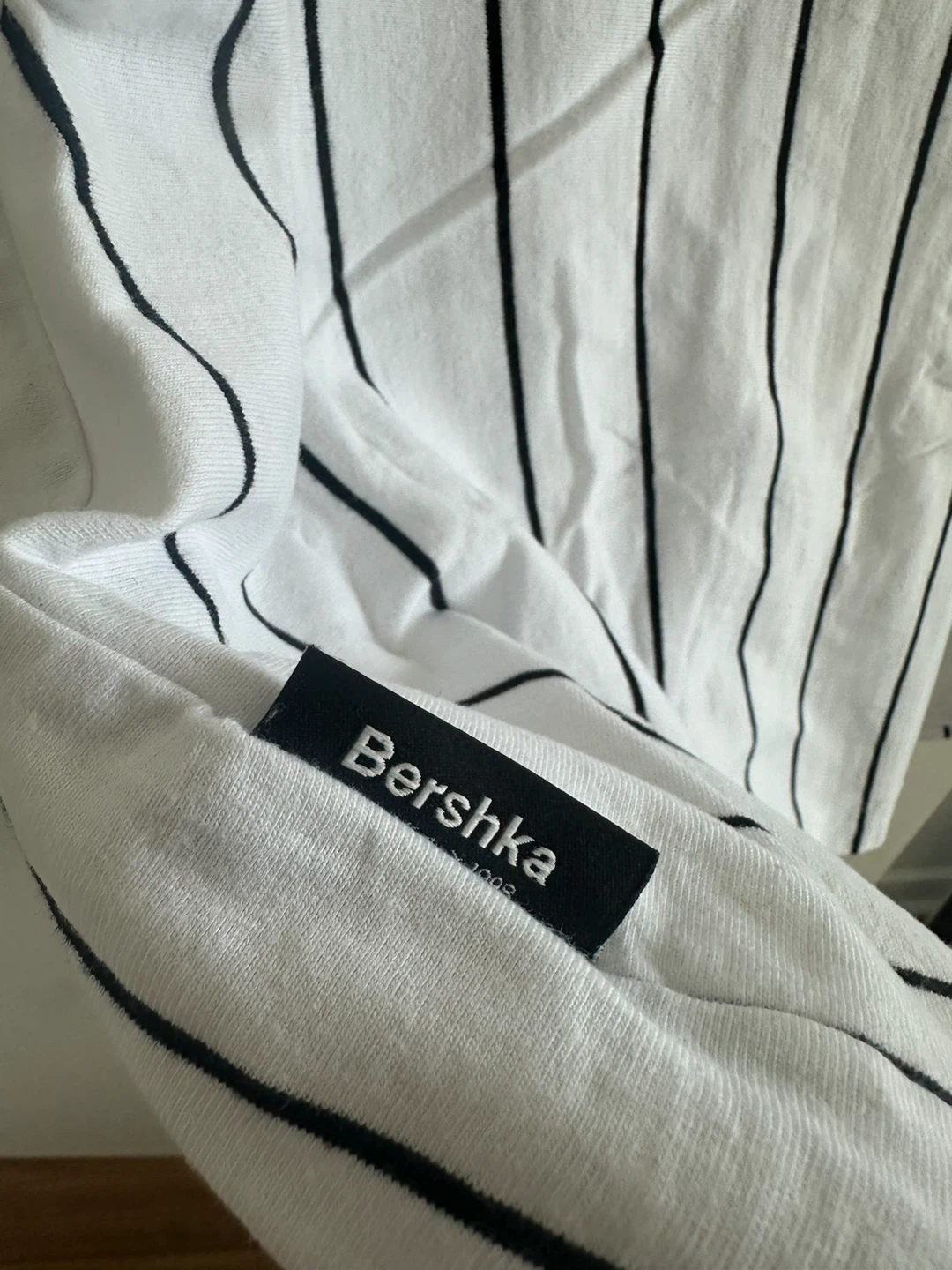 Bershka White Pinstripe Baseball Jersey - XL - photo 5