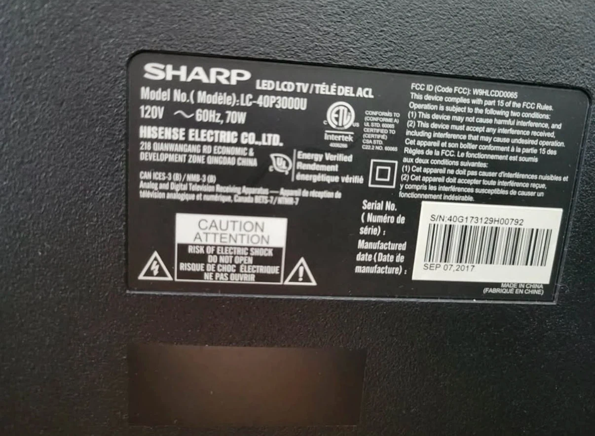 40" Sharp HD TV - photo 2