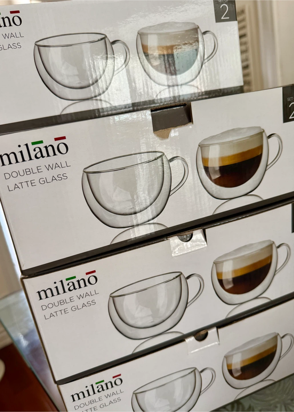 Milano Double Wall Latte Glasses (Set of 2)