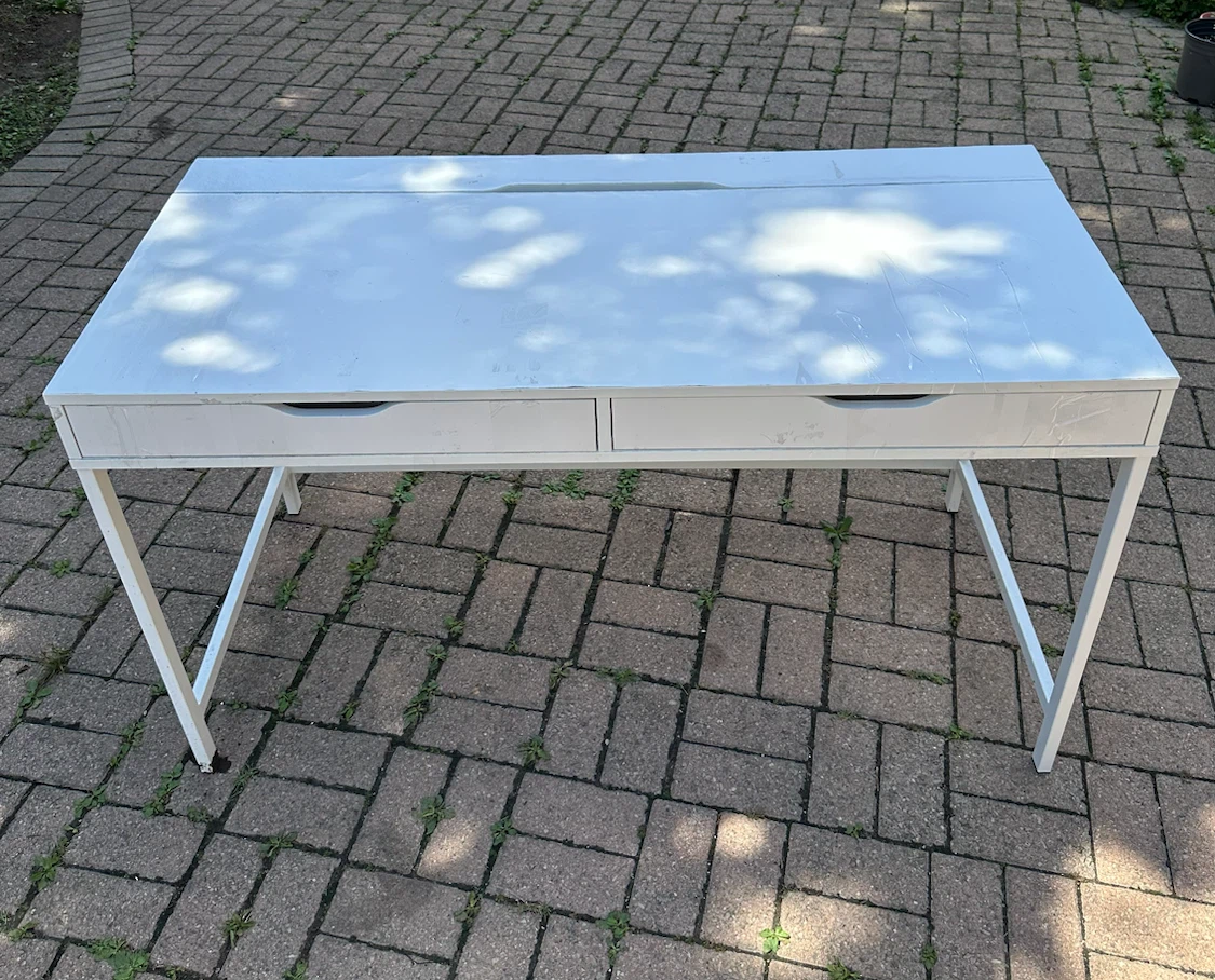 IKEA White Writing Desk with Two Drawers