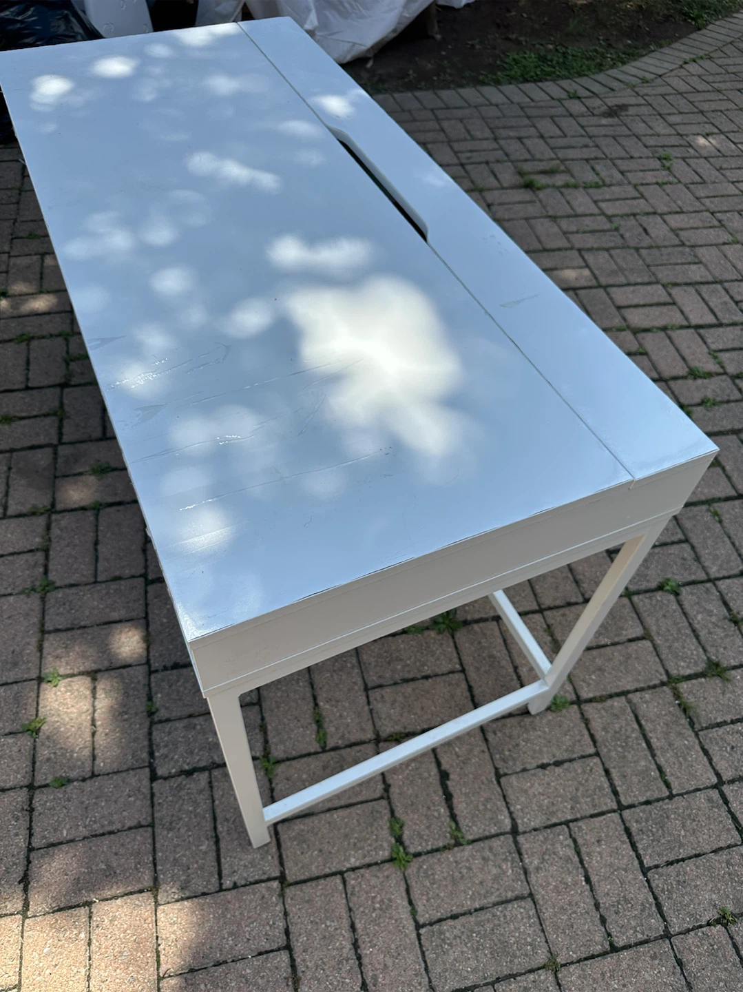 IKEA White Writing Desk with Two Drawers - photo 3