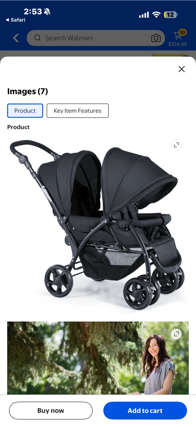 Black Double Stroller - photo 3