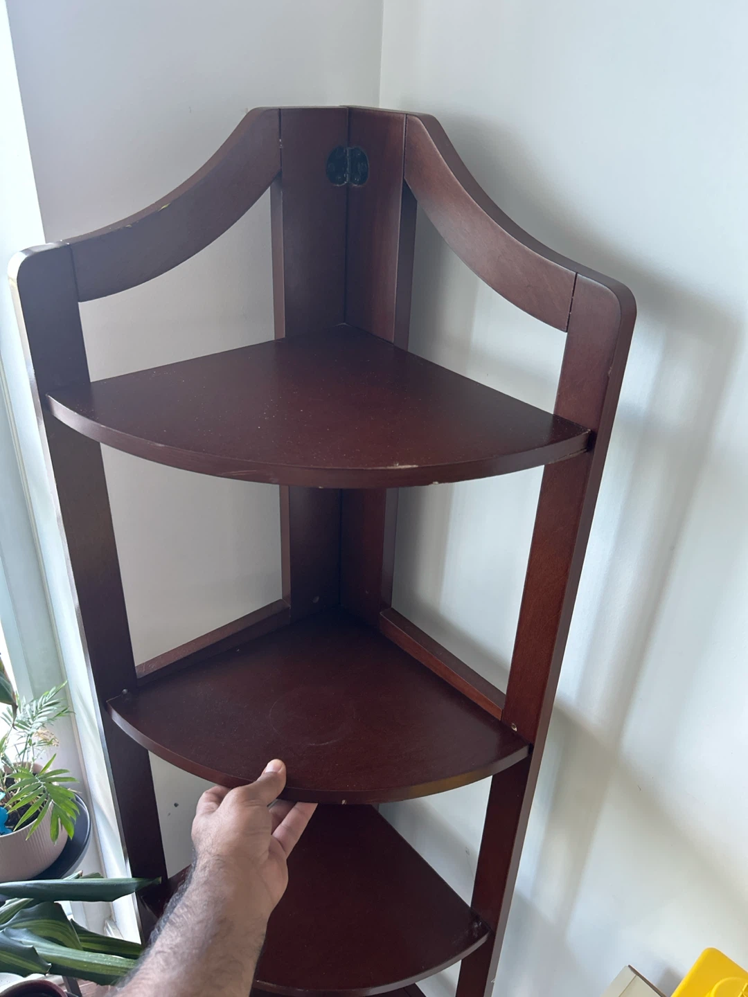 Wooden Corner Shelf Unit - photo 4