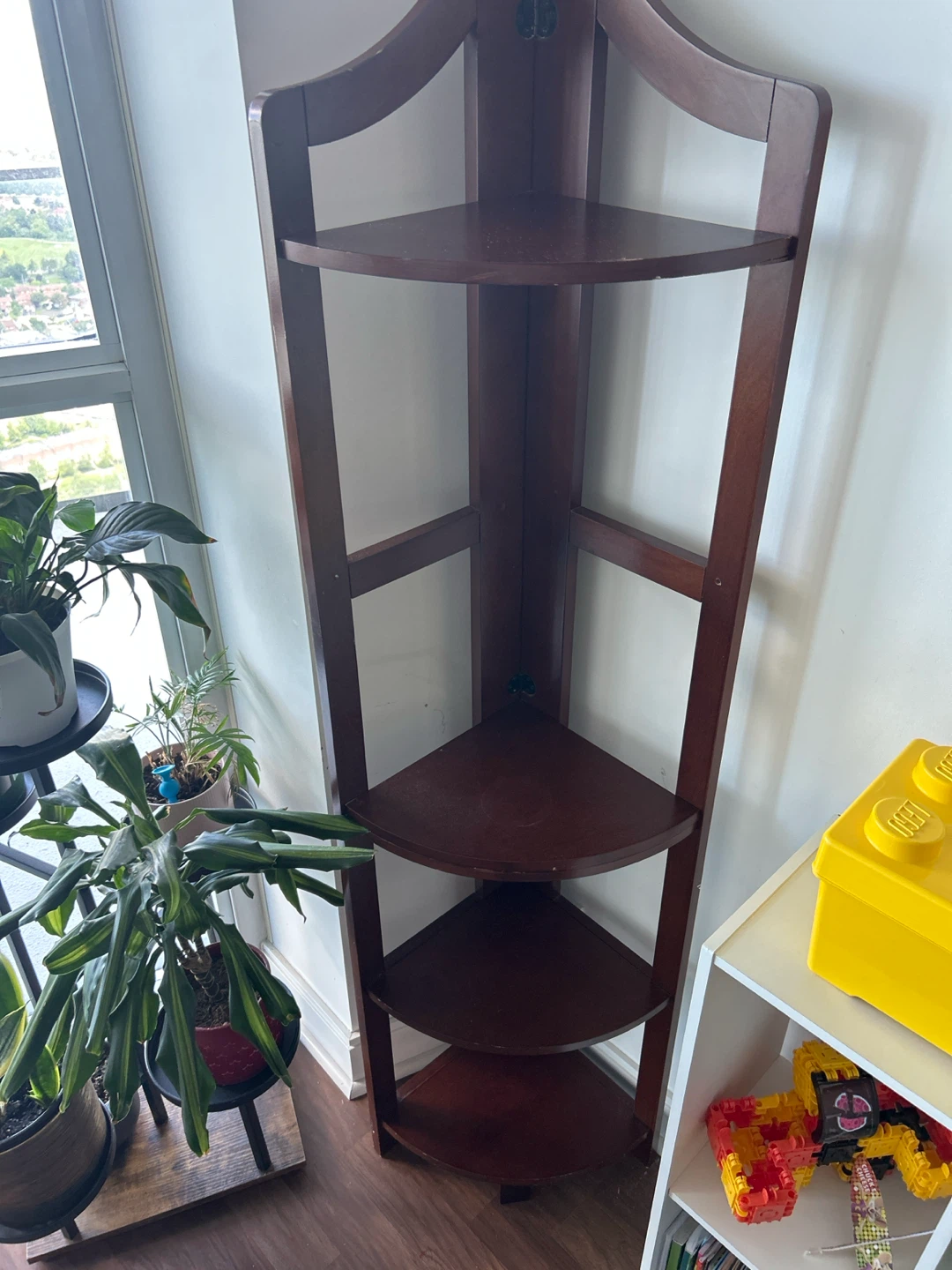 Wooden Corner Shelf Unit - photo 5