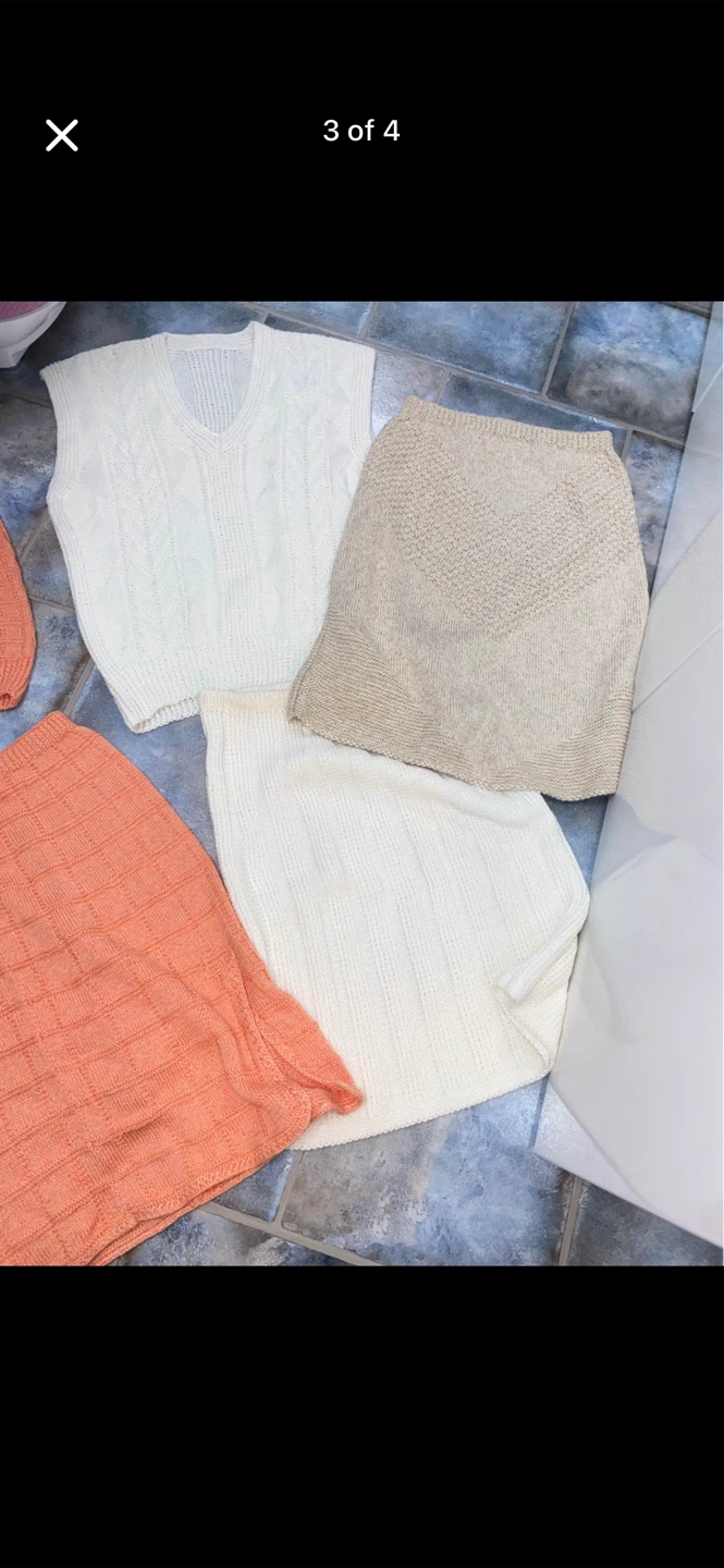Knitted shirt and Skirts Set - photo 3
