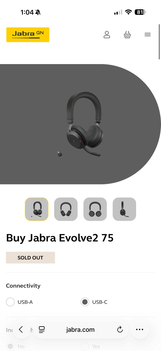 Jabra Evolve2 75 Headphones - photo 3