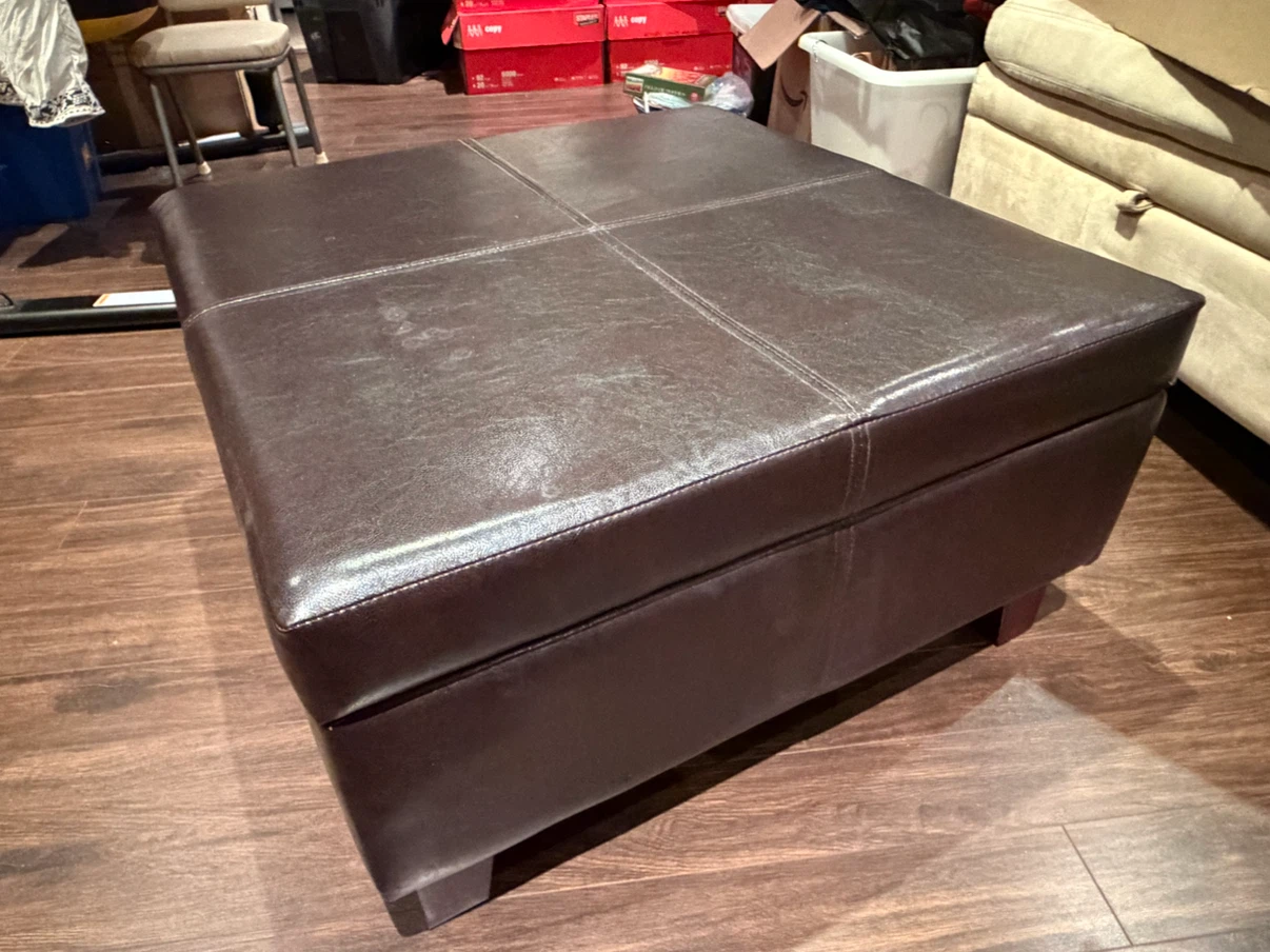 Square Storage Ottoman – Hidden Storage