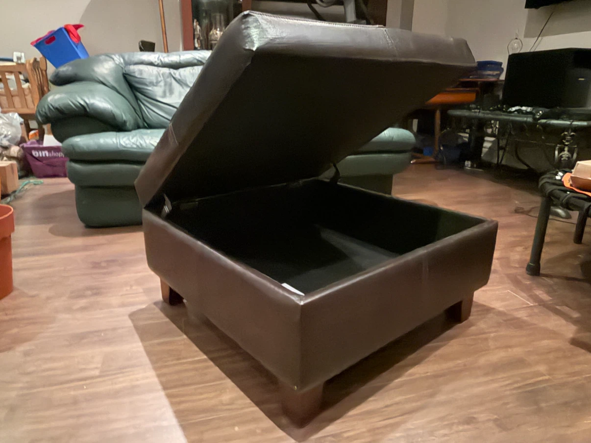 Square Storage Ottoman – Hidden Storage - photo 2