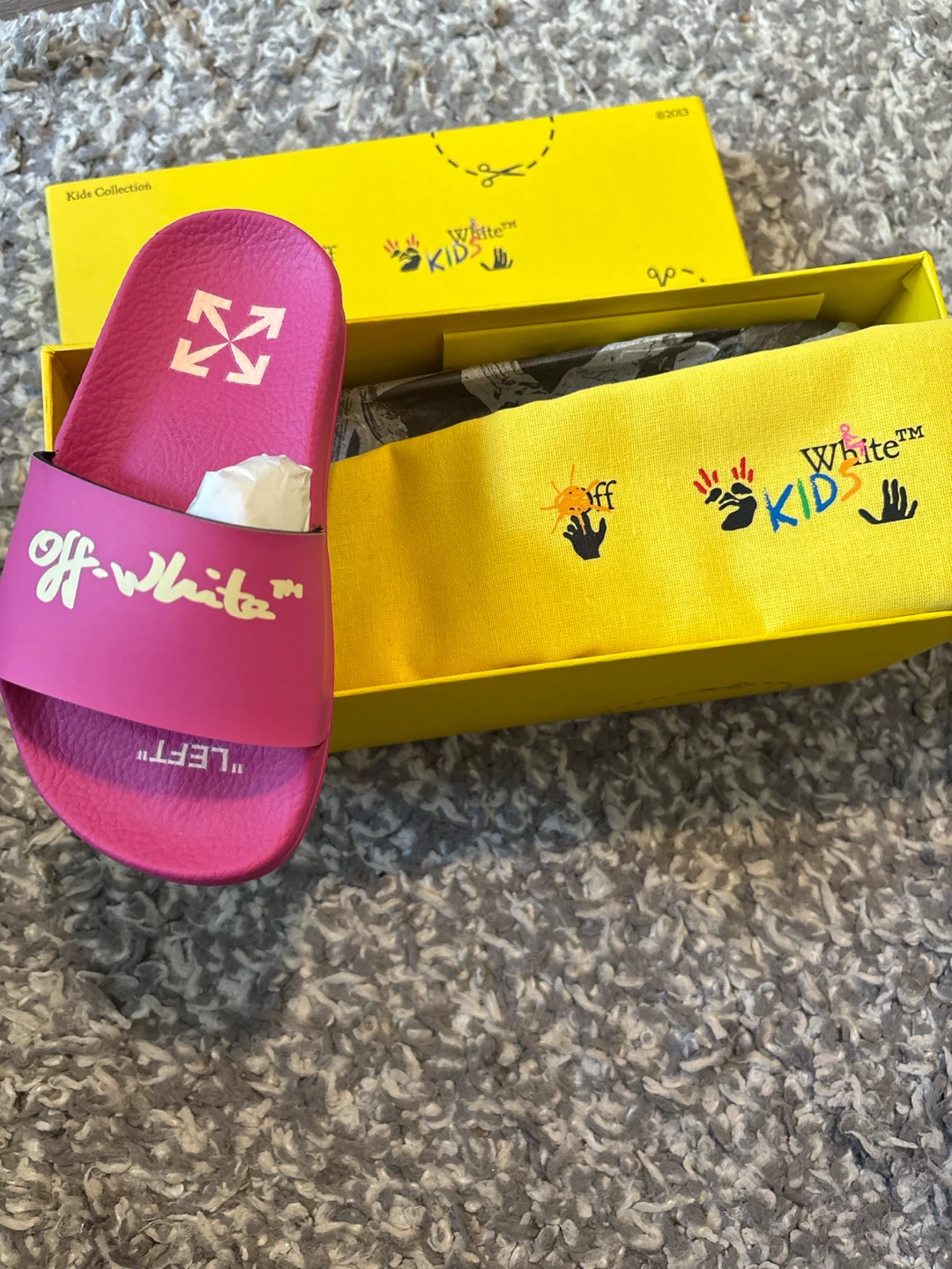 Off-White Kids Pink Slides