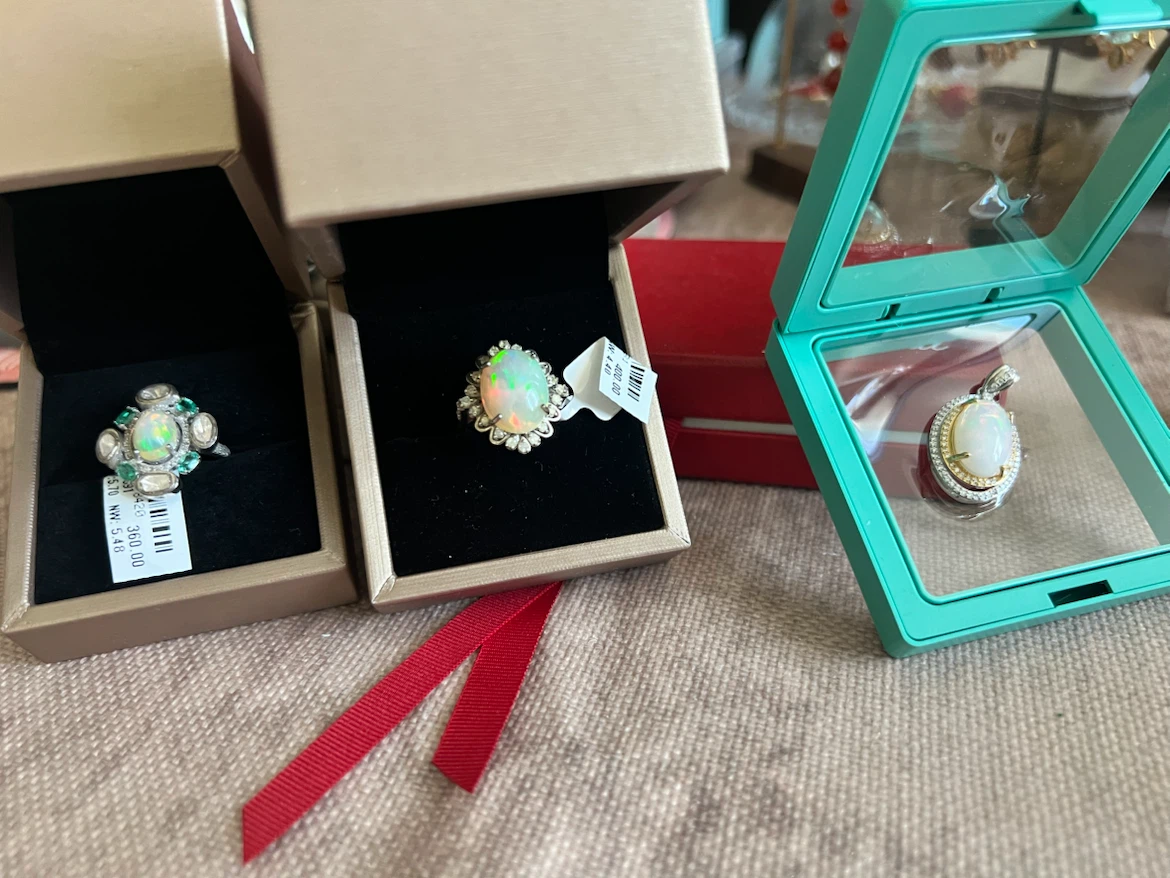 Opal Ring and Pendant Set