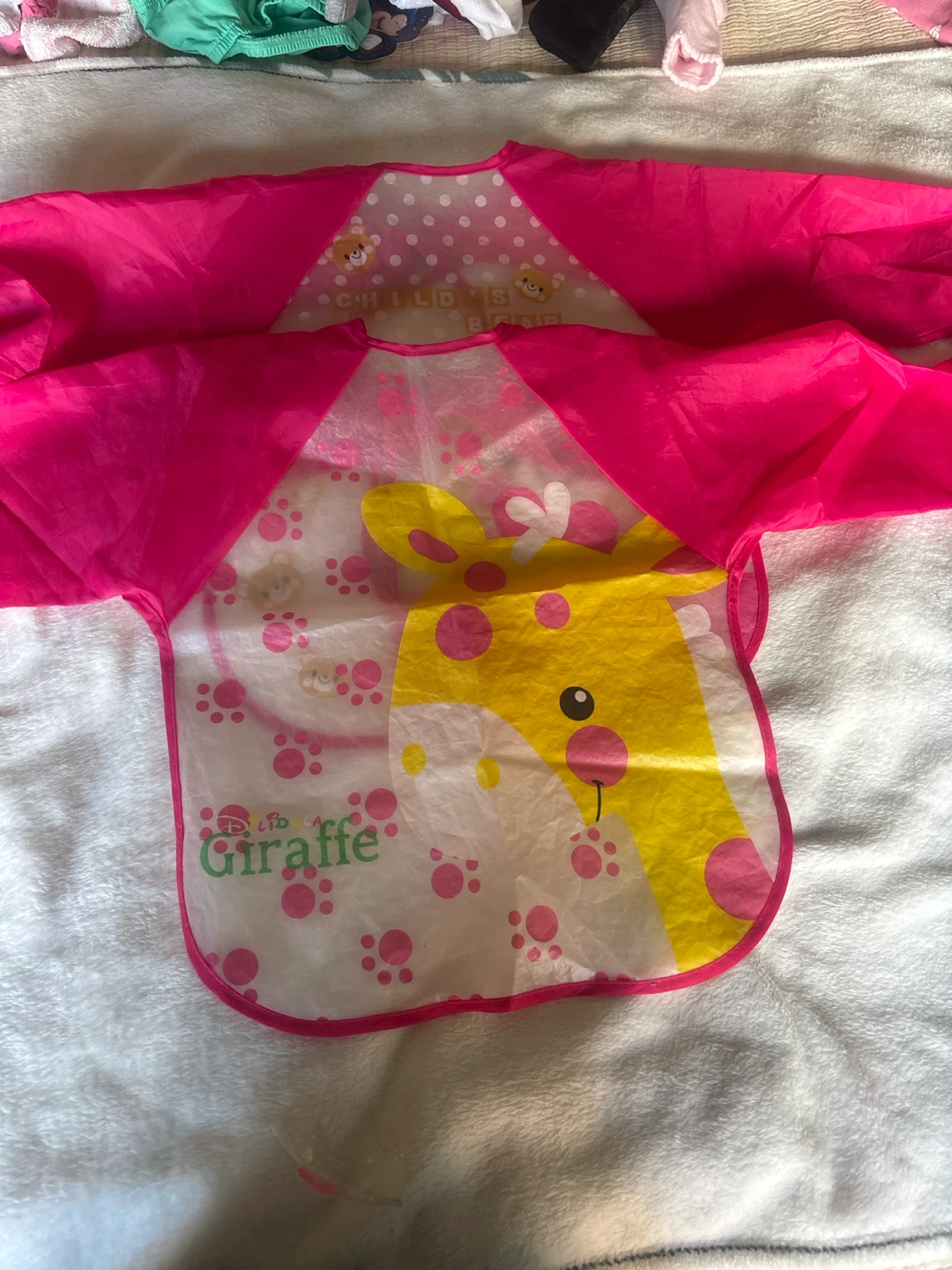 2 Baby Bibs - Giraffe & Teddy Bear Designs - photo 2