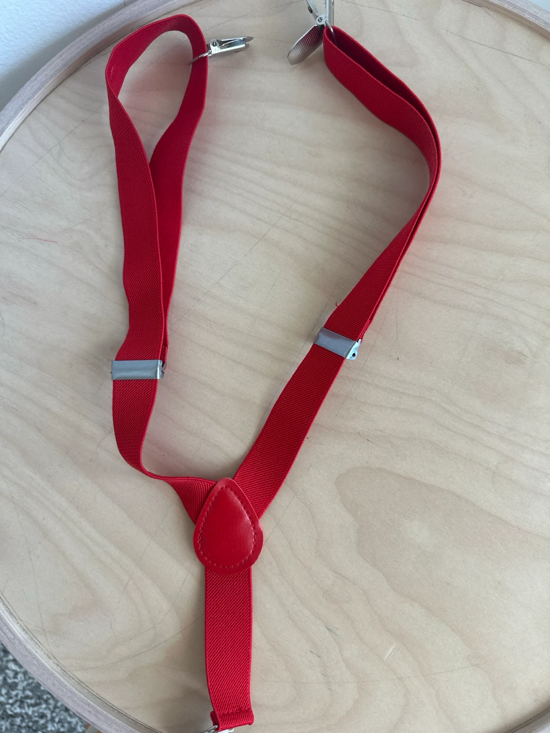 Red Elastic Suspenders
