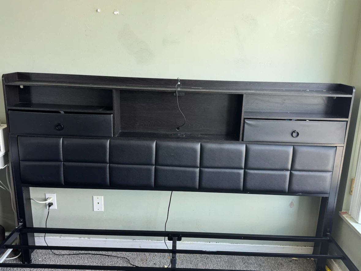 Black king-sized Bed Frame - photo 2