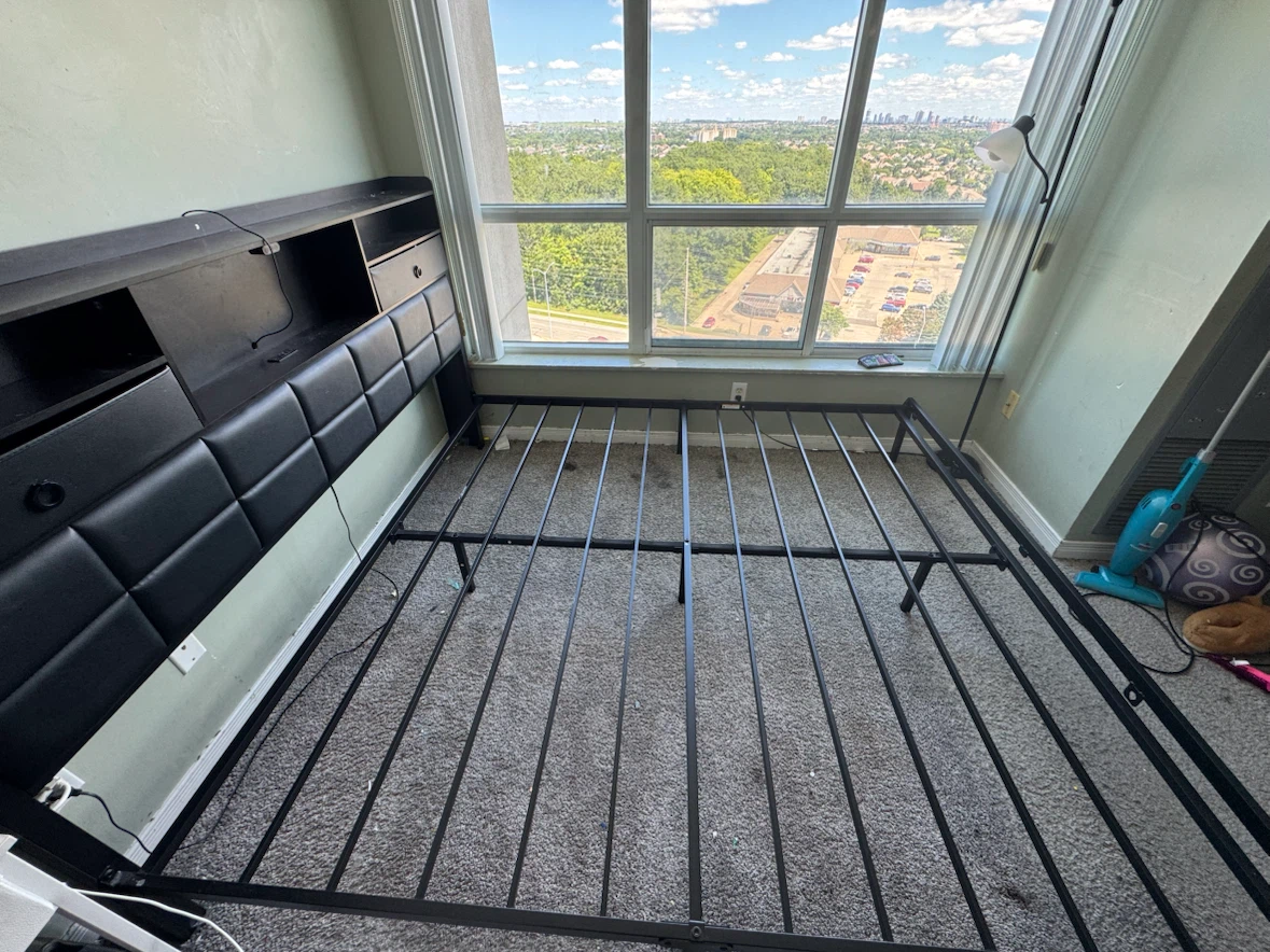 Black king-sized Bed Frame - photo 3