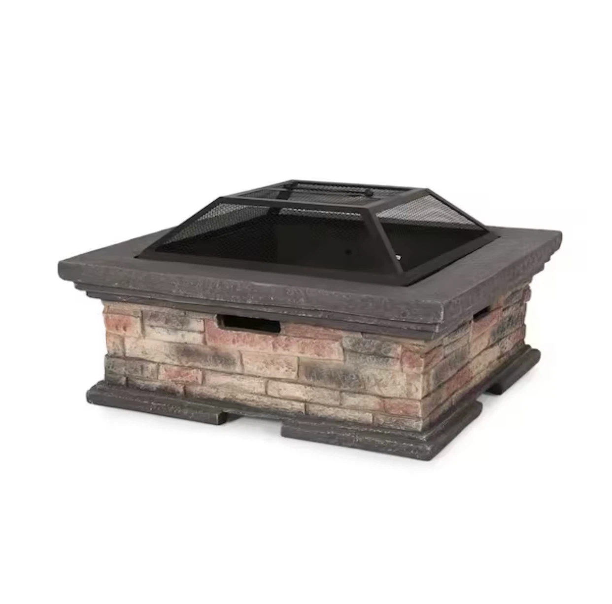 Square Fire Pit with Mesh Screen