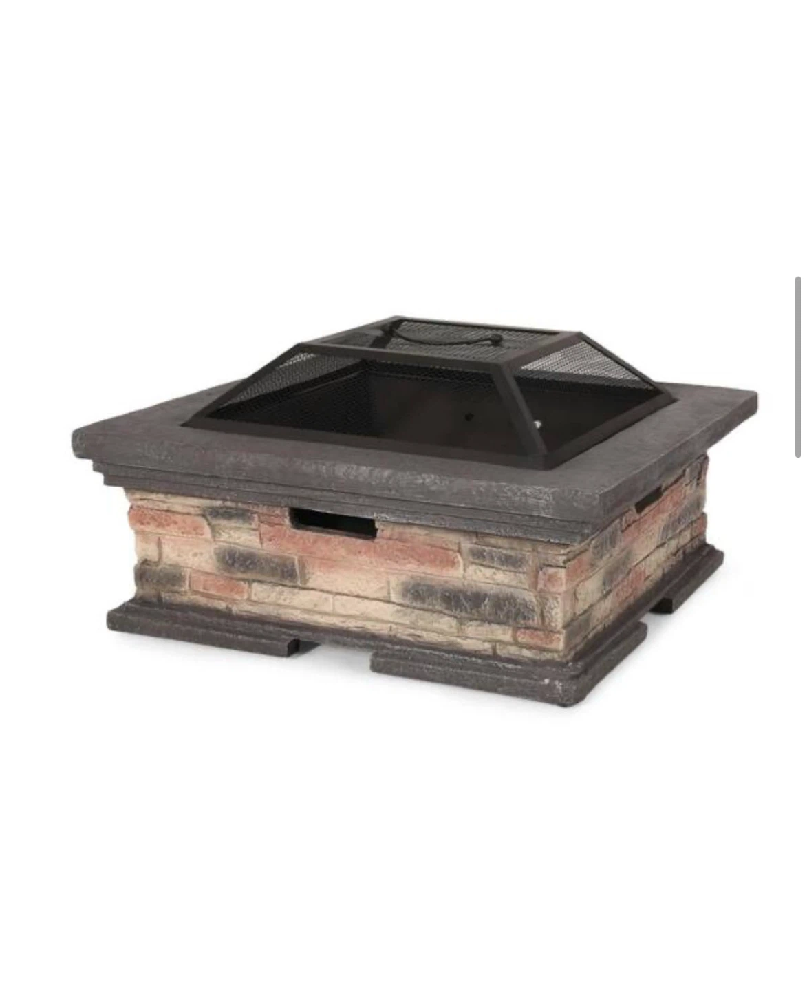 Square Fire Pit with Mesh Screen - photo 4