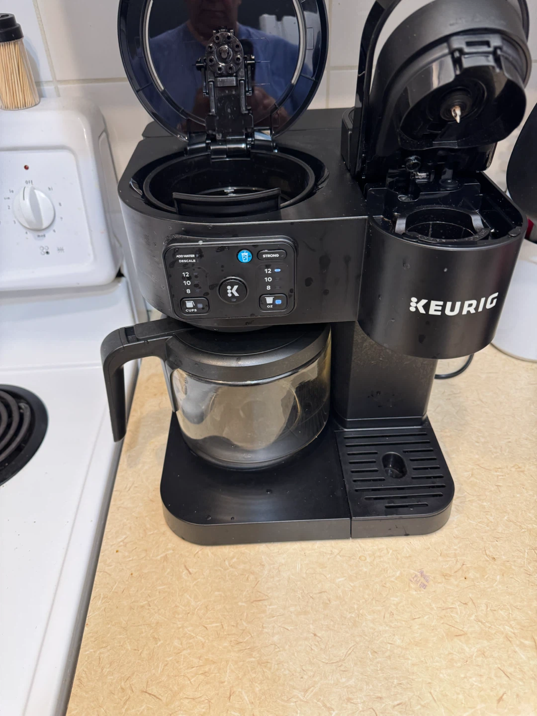 Keurig Coffee Maker with Carafe and Reusable Filter