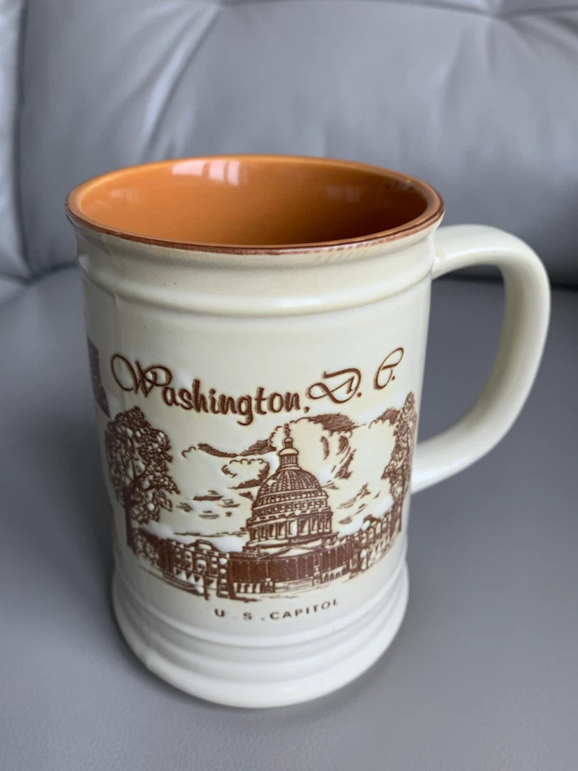 “ Ceramic Beer Mug w/ Representation of Historical Monuments ! - photo 2