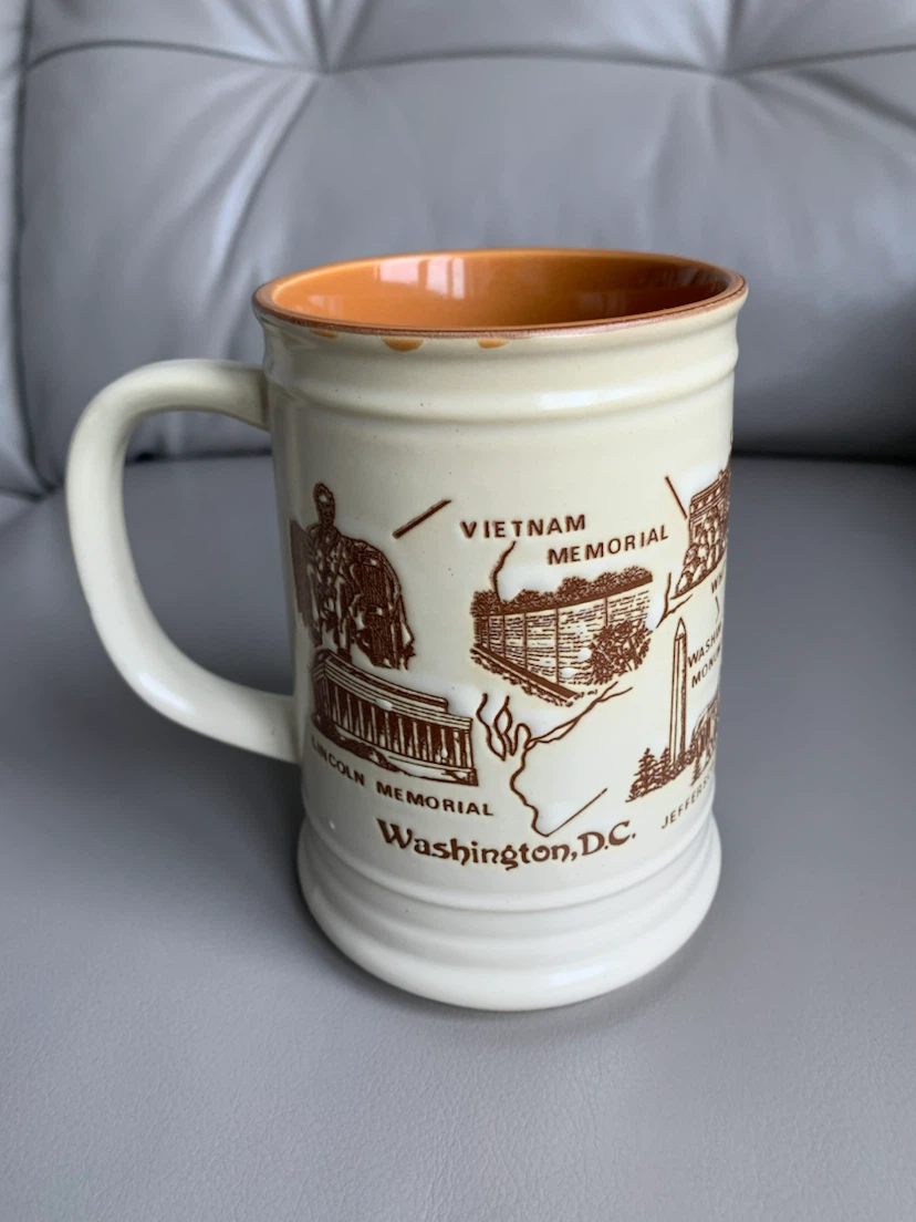“ Ceramic Beer Mug w/ Representation of Historical Monuments ! - photo 3
