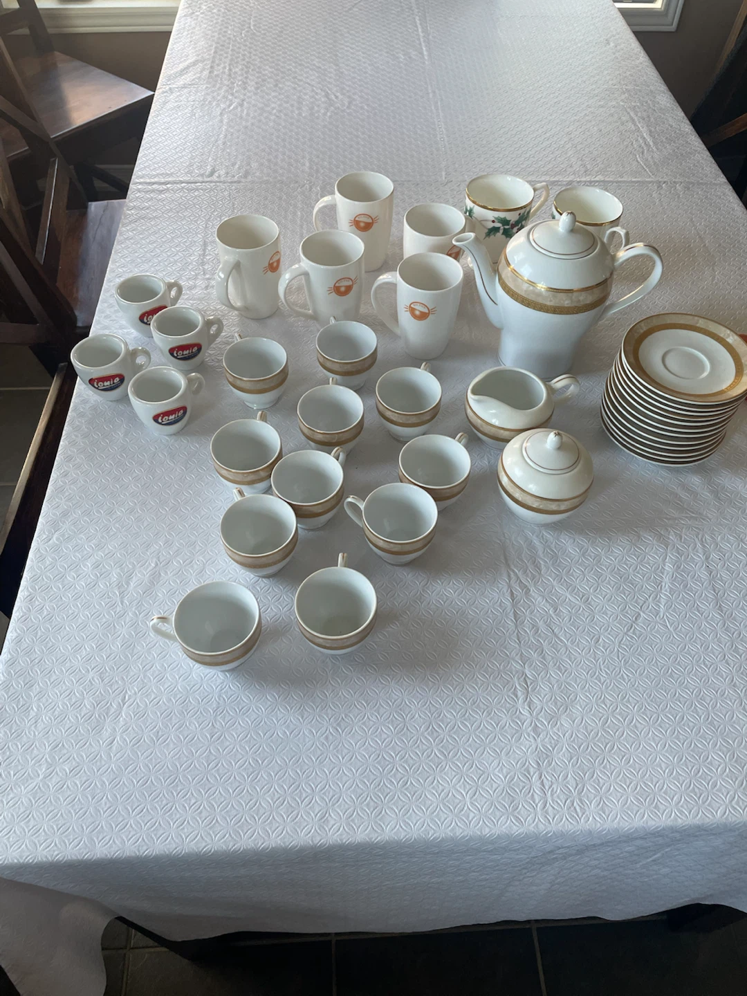 Espresso, carafe, sugar and creamer Set with 7 coffee cups - photo 2