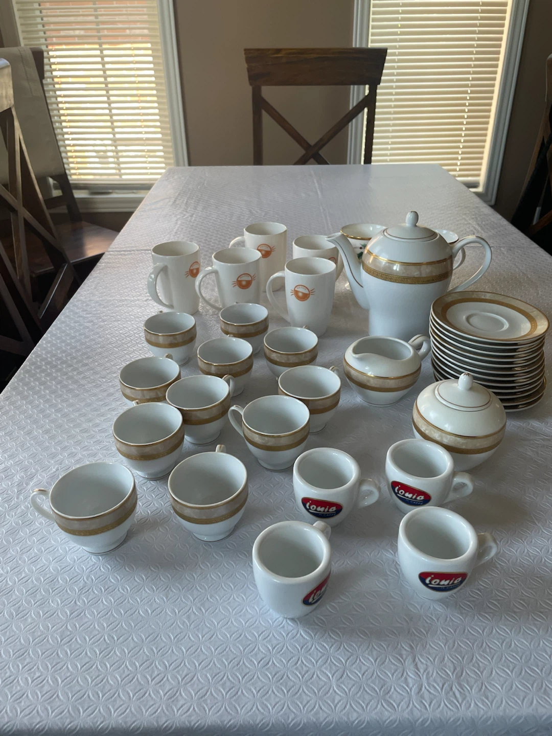 Espresso, carafe, sugar and creamer Set with 7 coffee cups - photo 3