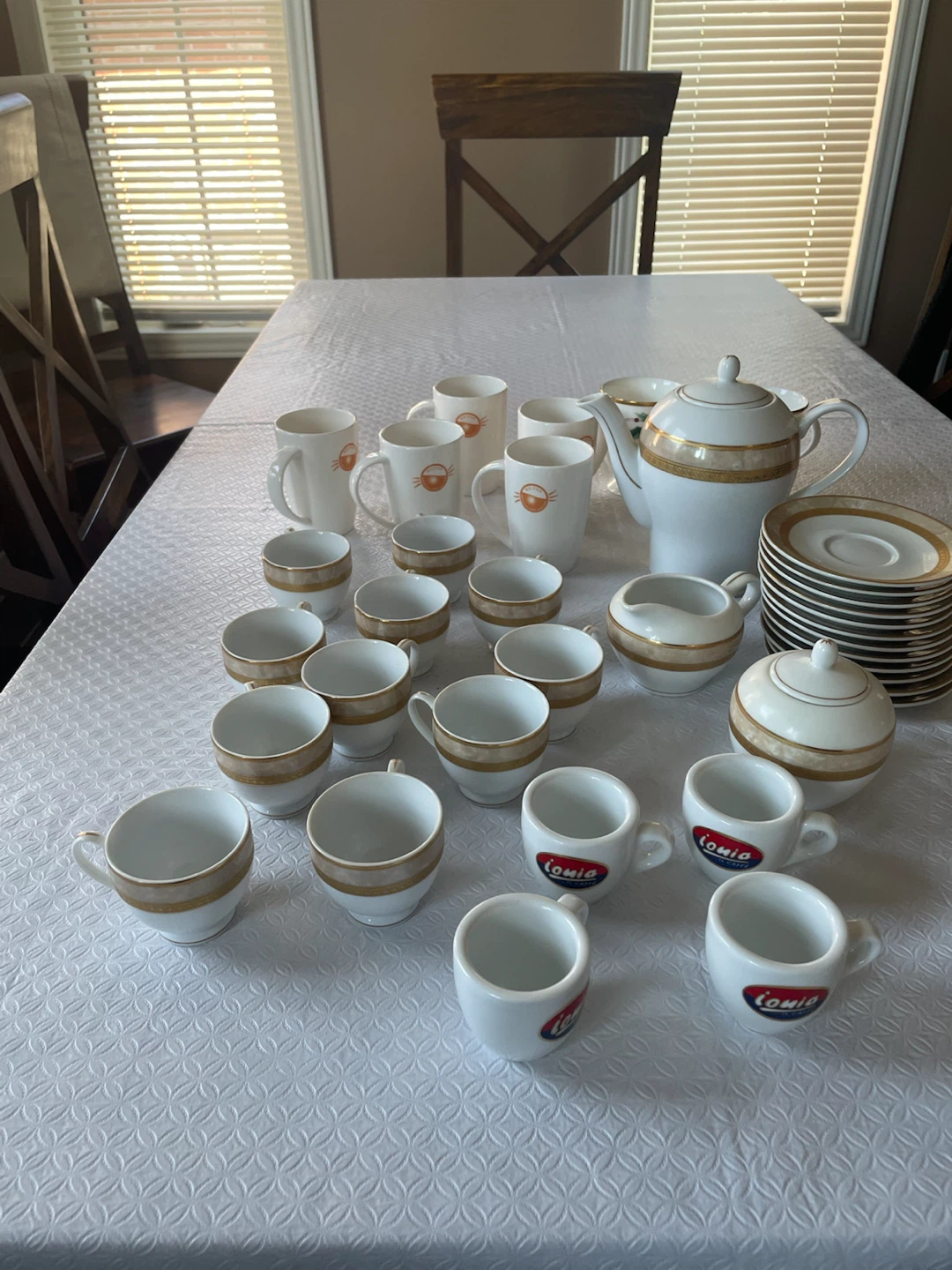 Espresso, carafe, sugar and creamer Set with 7 coffee cups - photo 4