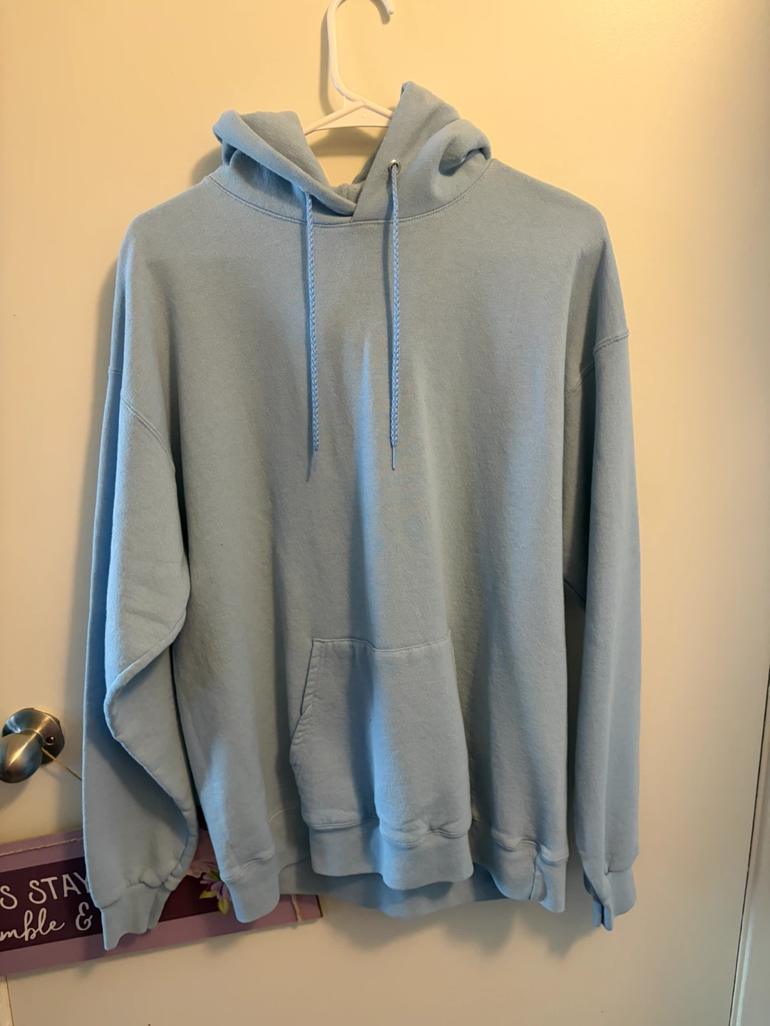 Hanes EcoSmart Hoodie - Light Blue - L/G/G