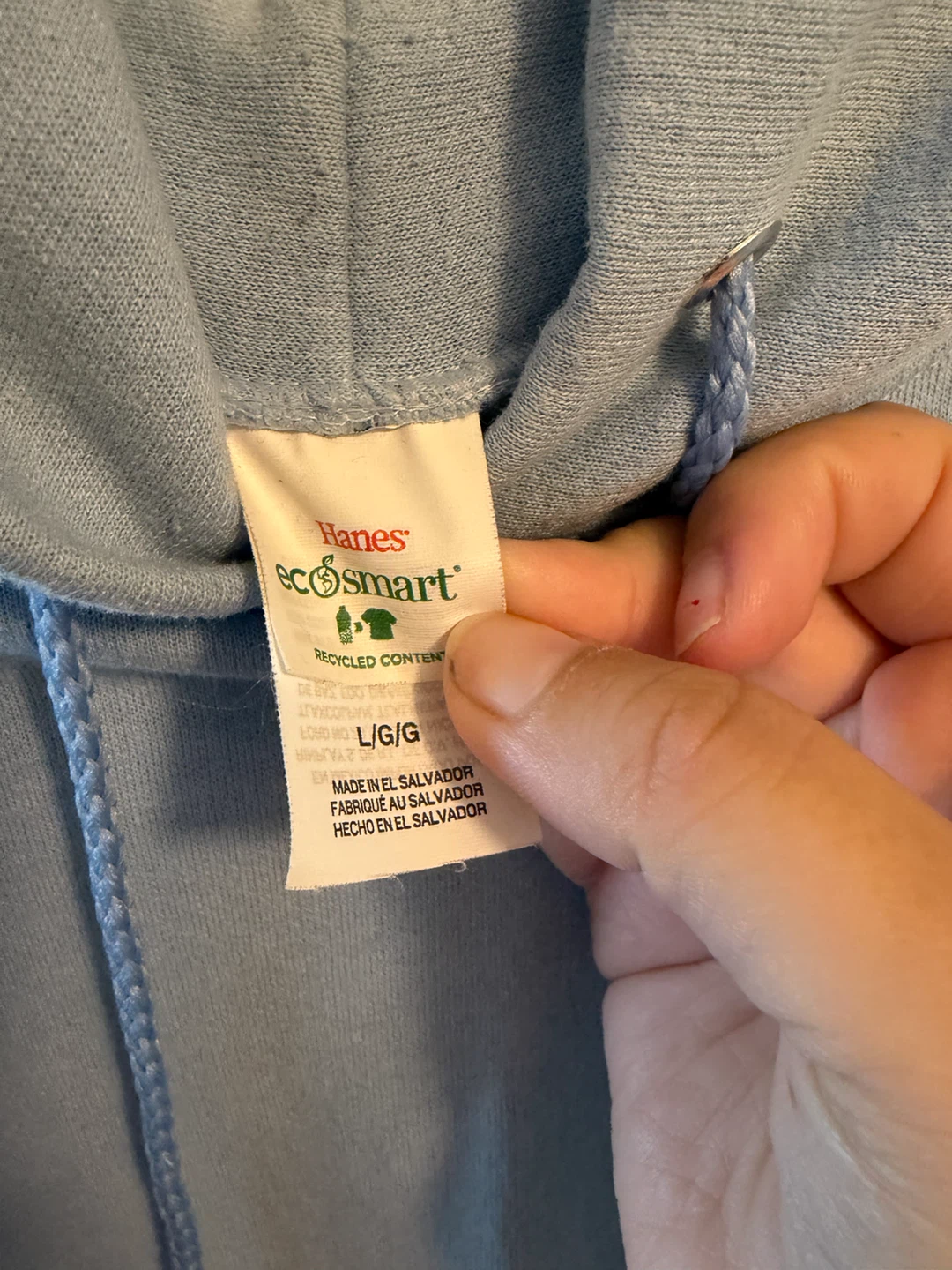 Hanes EcoSmart Hoodie - Light Blue - L/G/G - photo 2