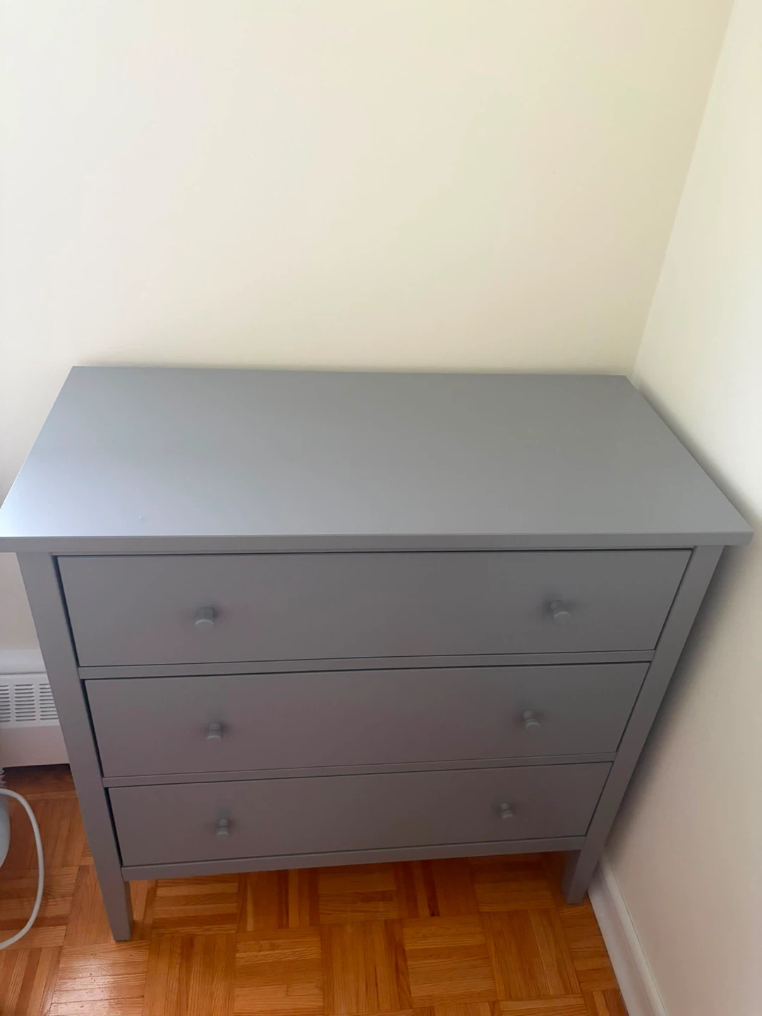 Grey 3-Drawer Dresser (Like New - Moving Sale!) - photo 2