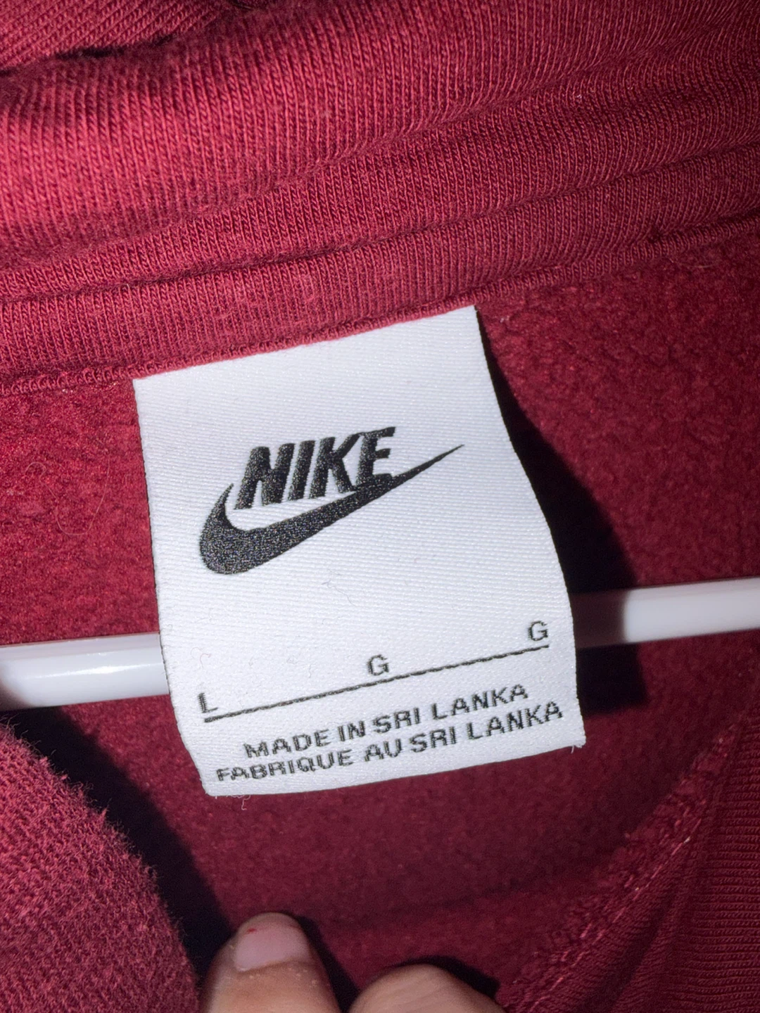 Nike Burgundy Hoodie - photo 2