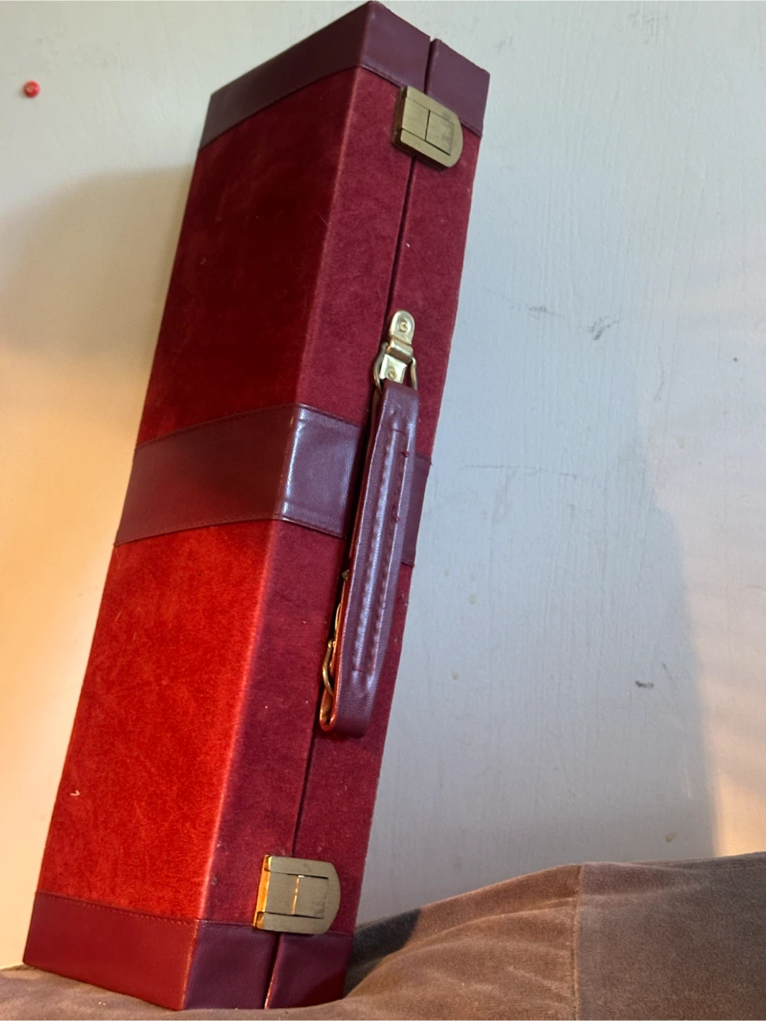 Vintage Deluxe Rumm-ee Tile Game Red Velvet Case Incomplete