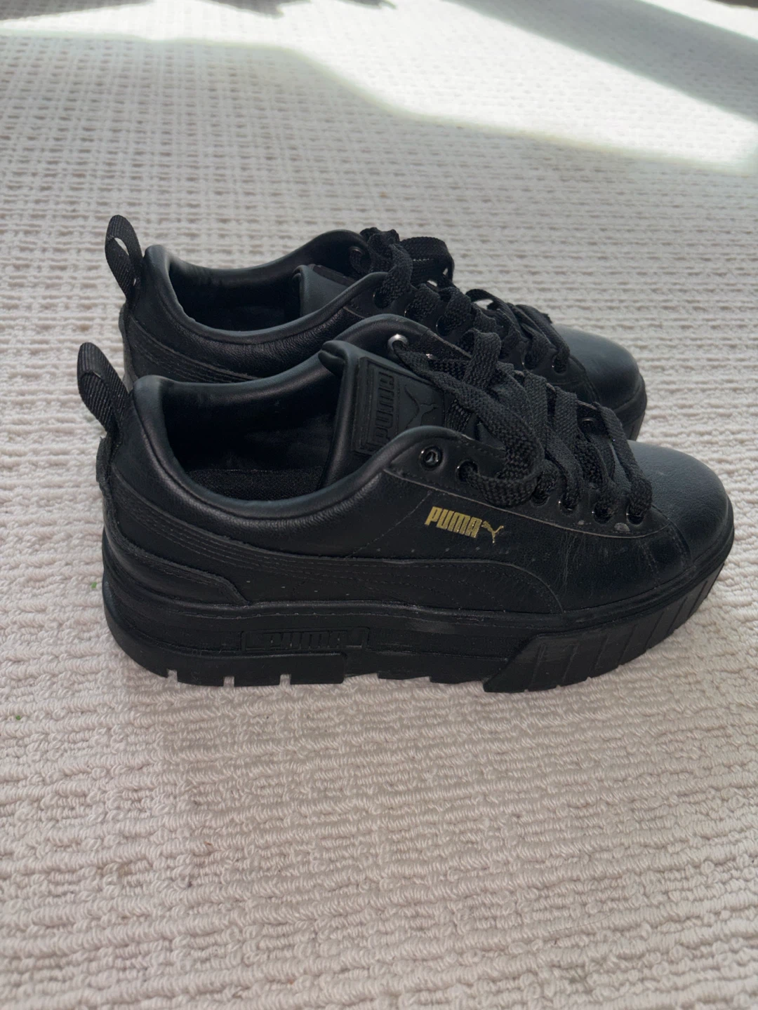Puma Black Platform Sneakers Women's Size 6.5