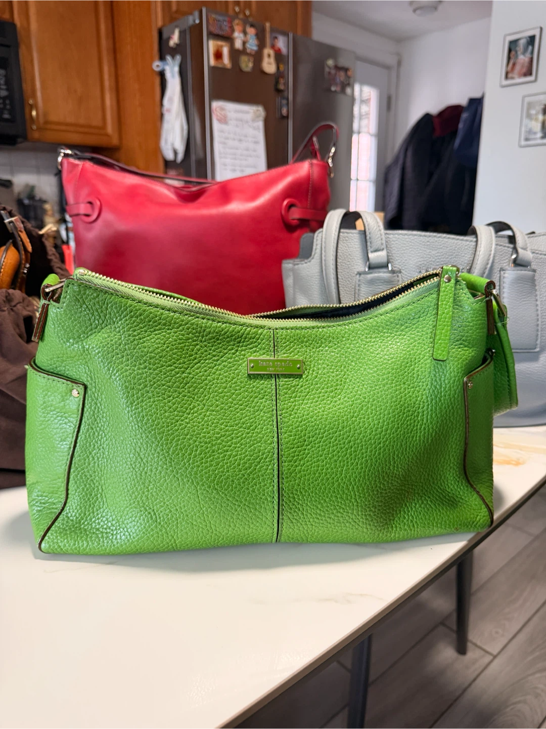 Kate Spade Green Leather Shoulder Bag