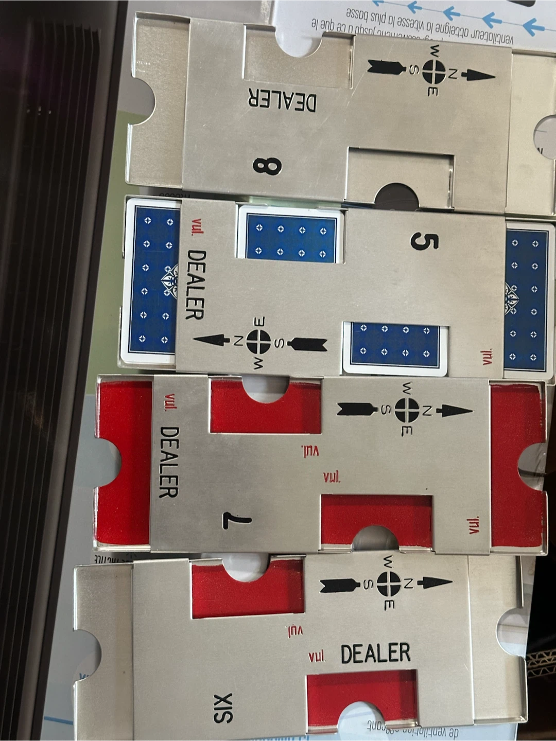 Duplicate bridge boards set B 5-8 mint condition - photo 2