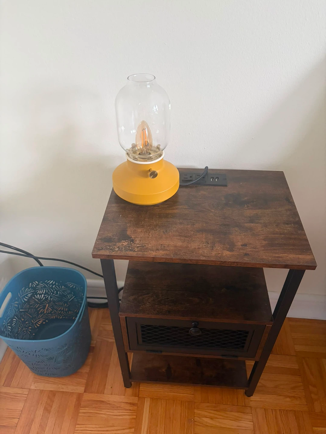 Brown Nightstand + Lamp Combo (Like New - Moving Sale!) - photo 2
