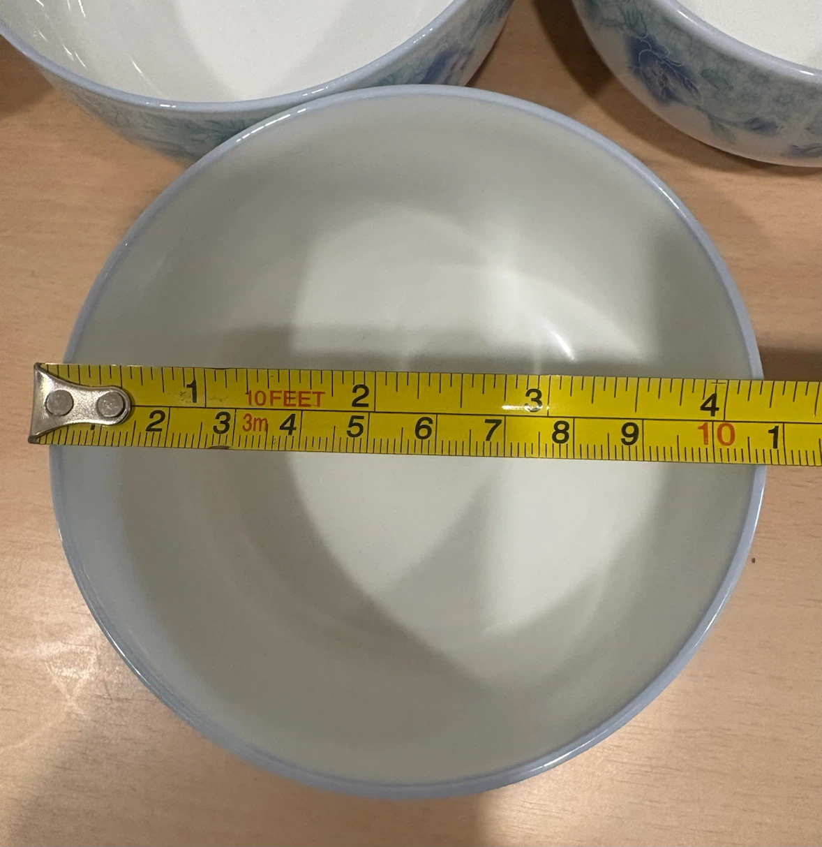 Set of 9 Blue Floral Ceramic Bowls - photo 4