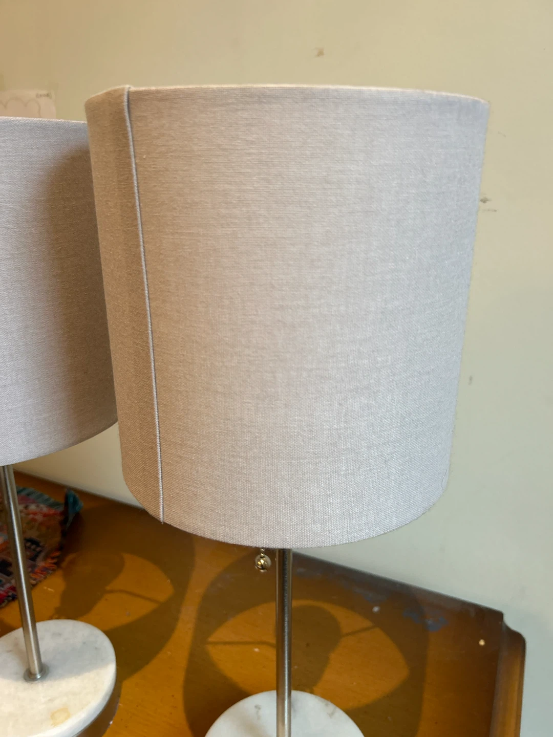 Pair of Table Lamps with Marble Base - photo 3