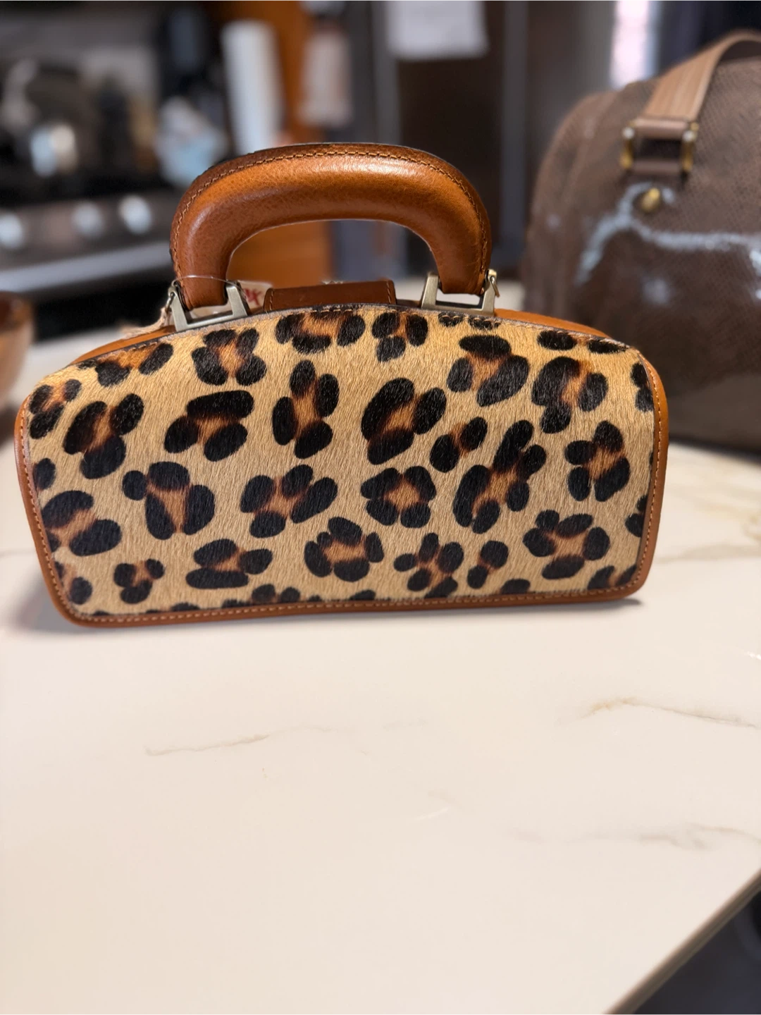 Pratesi Firenze Leopard Print Leather Handle Bag - photo 2