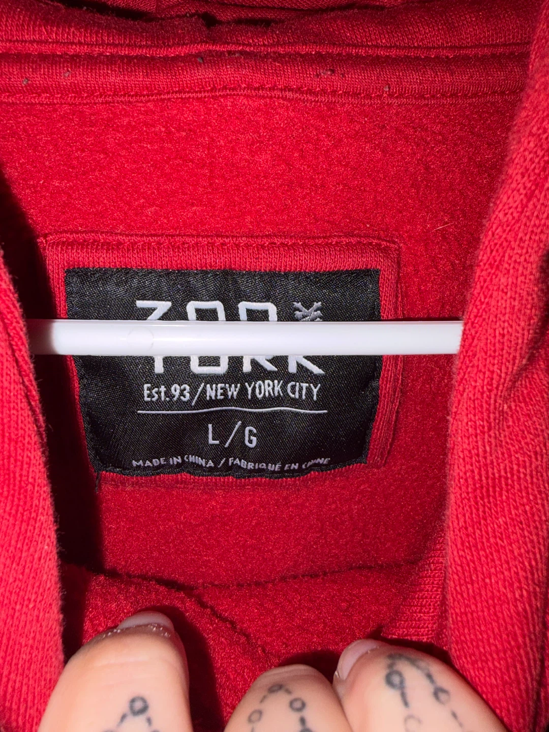 Mens Zoo York Red Hoodie L/G - photo 2