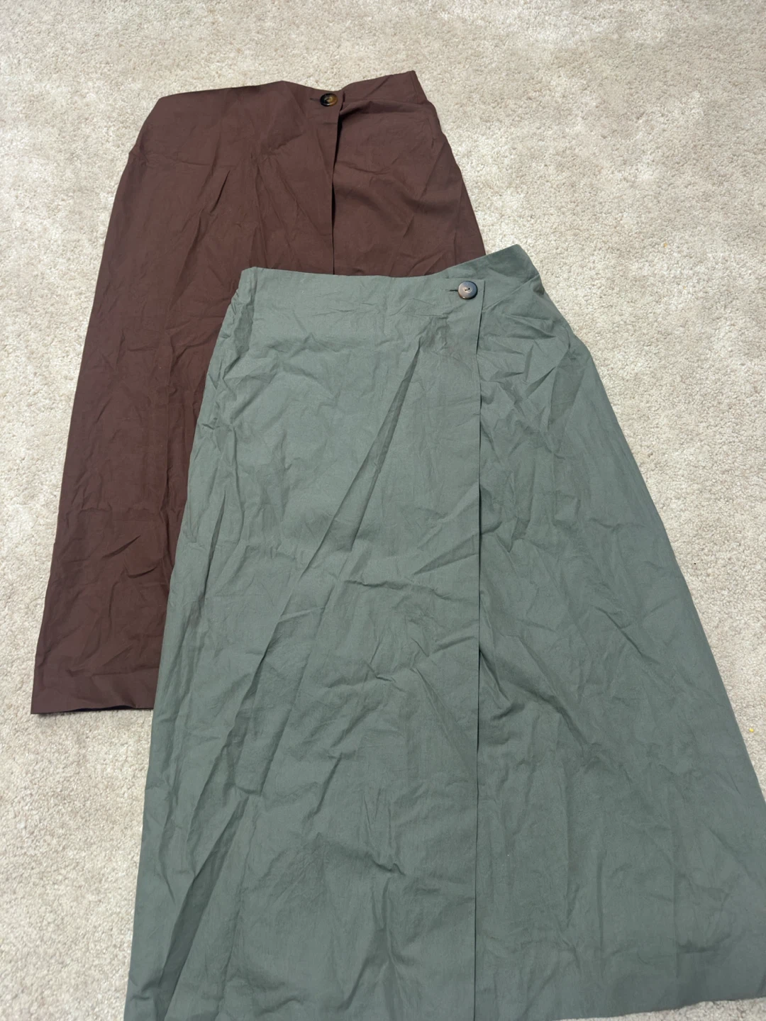 Abercrombie & Fitch Skirt Bundle - Brown & Green - Size M