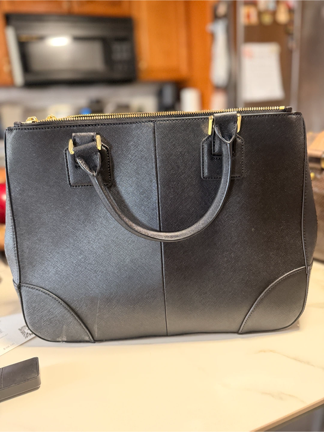 Tory Burch Black Leather Tote Bag - photo 4