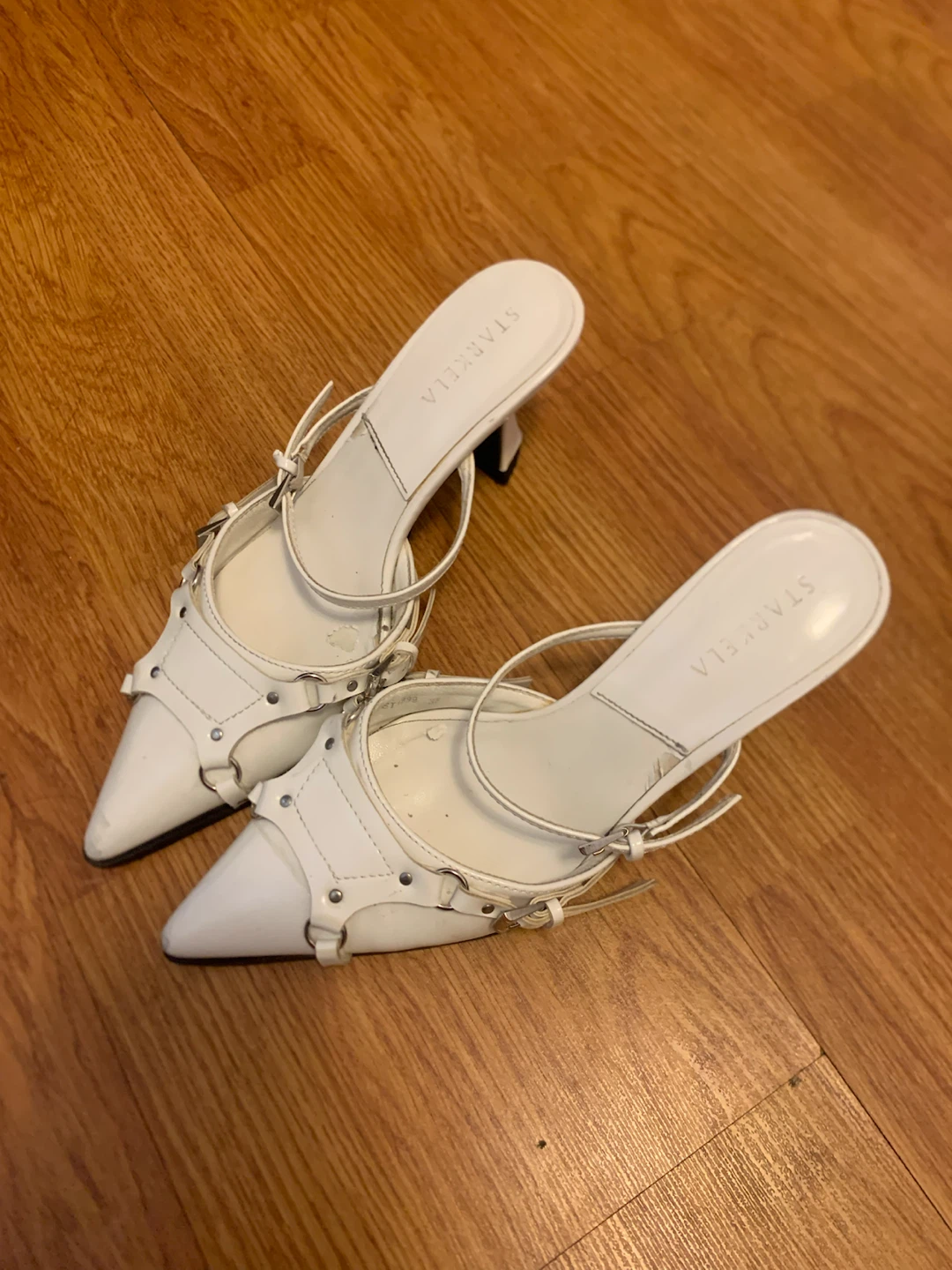 White Kitten Heels