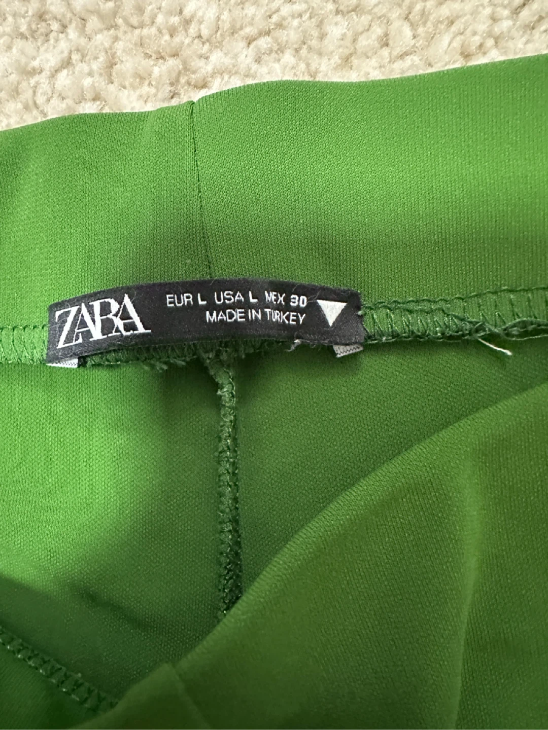 ZARA Green Flare Pants Size L - photo 2
