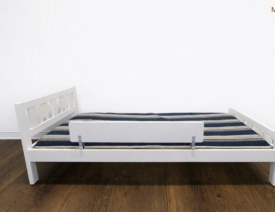 White Toddler Bed with Mattress