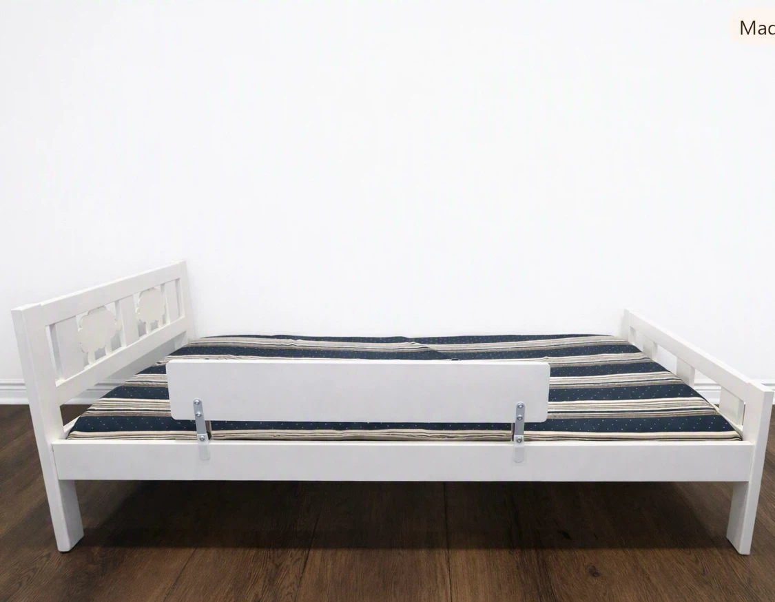 White Toddler Bed with Mattress - photo 2